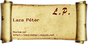 Laza Péter névjegykártya