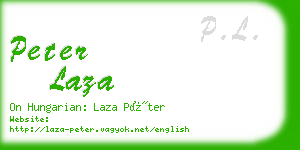 peter laza business card